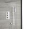 Doucheset - 2-Weg Thermostatisch met Douchekop en een Handdouche met Glijstang Chroom | Kubix