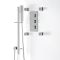 Doucheset - 2-Weg Thermostatisch met Handdouche en Glijstang en Vier Zijdouches Chroom | Kubix