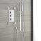 Doucheset - 2-Weg Thermostatisch met Handdouche en Glijstang en Vier Zijdouches Chroom | Kubix