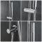 Doucheset - 2-Weg Thermostatische Douchekraan, Muurbevestigde Douchekop en Handdouche met Glijstang Chroom | Como