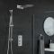Doucheset - 2-Weg Thermostatische Douchekraan, Muurbevestigde Douchekop en Handdouche met Glijstang Chroom | Como