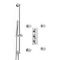 Doucheset - 2-Weg Thermostatische Douchekraan, Handdouche met Glijstang en Vier Zijdouches Chroom | Como