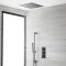 Doucheset - 2-Weg Thermostatische Douchekraan, Plafond Douchekop en Handdouche met Glijstang Zwart | Nox
