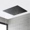 Doucheset - 2-Weg Thermostatische Douchekraan, Plafond Douchekop en Handdouche met Glijstang Zwart | Nox