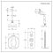 Doucheset Klassiek - 2-Weg Thermostatische Douchekraan, Douchekop en Handdouche Chroom en Wit | Elizabeth