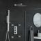 Doucheset - 3-Weg Thermostatische Douchekraan met Omstel, Douchekop, Handdouche met Glijstang en Vier Zijdouches Chroom | Kubix