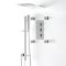 Doucheset - 3-Weg Thermostatisch met Omstel, Douchekop en Handdouche met Glijstang en Vier Zijdouches Chroom | Kubix