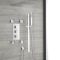 Doucheset - 3-Weg Thermostatisch met Omstel, Douchekop en Handdouche met Glijstang en Vier Zijdouches Chroom | Kubix