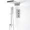 Doucheset -3-Weg Thermostatisch met Omstel,  Douchekop met Watervaleffect en Handdouche met Glijstang Chroom | Kubix