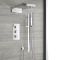 Doucheset -3-Weg Thermostatisch met Omstel,  Douchekop met Watervaleffect en Handdouche met Glijstang Chroom | Kubix