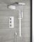 Doucheset -3-Weg Thermostatisch met Omstel,  Douchekop met Watervaleffect en Handdouche met Glijstang Chroom | Kubix