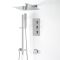 Doucheset -3-Weg Thermostatisch met Omstel,  Douchekop en Handdouche met Glijstang en Overloop-Badvuller Chroom | Kubix