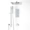 Doucheset -3-Weg Thermostatisch met Omstel,  Douchekop en Handdouche met Glijstang en Overloop-Badvuller Chroom | Kubix