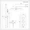 Doucheset -3-Weg Thermostatisch met Omstel,  Douchekop en Handdouche met Glijstang en Overloop-Badvuller Chroom | Kubix