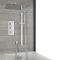 Doucheset -3-Weg Thermostatisch met Omstel,  Douchekop en Handdouche met Glijstang en Overloop-Badvuller Chroom | Kubix