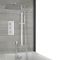 Doucheset -3-Weg Thermostatisch met Omstel,  Douchekop en Handdouche met Glijstang en Overloop-Badvuller Chroom | Kubix