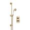 Doucheset - Thermostatische Douchekraan 1-Weg met Handdouche en Glijstang Klassiek - Satijn Goud | Elizabeth