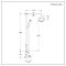 Douchekolom Klassiek Opbouw 2-Greeps 2-Weg Thermostatisch Douchekop 19cm Rond Handdouche Chroom en Zwart | Elizabeth