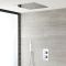 Doucheset - Douchekraan Thermostatisch Inbouw 2-Weg met Omstel, en Verzonken 40x40cm Plafond Douchekop en Handdouche Chroom | Kubix