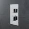 Doucheset Inbouw 2-Weg Thermostatisch met Omstel Douchekop met Watervaleffect Chroom | Kubix