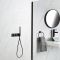Douchekraan met Omstel en Handdouche Thermostatisch Zwart | Nox