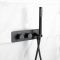 Douchekraan met Omstel en Handdouche Thermostatisch Zwart | Nox