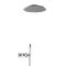 Doucheset - 2-Weg Thermostatische Douchekraan, Inbouw Plafond Douchekop en Handdouche - Chroom | Como