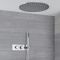 Doucheset - 2-Weg Thermostatische Douchekraan, Inbouw Plafond Douchekop en Handdouche - Chroom | Como