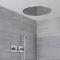 Doucheset - 2-Weg Thermostatische Douchekraan, Inbouw Plafond Douchekop en Handdouche - Chroom | Como