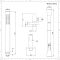 Doucheset - Douchekraan Thermostatisch Inbouw 2-Weg met Omstel met 30cm Vierkante Douchekop en Handdouche Mat Zwart | Nox