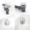 Doucheset - 2-Weg Thermostatische Douchekraan, Overloop-Badvuller en Handdouche - Chroom | Como
