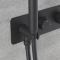 Badkraan 2-Weg Thermostatisch met Omstel, met Handdouche en Overloop-Badvuller Zwart | Nox