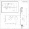 Badkraan 2-Weg Thermostatisch met Omstel, met Handdouche en Overloop-Badvuller Zwart | Nox