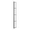Douchezijwand Inloopdouche 30 x 195cm Zwart Geruit | Nox