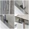 Douchecabine met Schuifdeur Gepolijst Aluminium en Douchebak Wit | Kies de Afmeting | Portland
