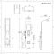 Douchepaneel 3-Weg Thermostatisch met Douchekop Handdouche en 2 Zijdouches Wit | Stamford