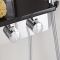 Douchepaneel Hoek 3-Weg Thermostatisch met Douchekop, Handdouche en 3 x Zijdouches Chroom | Alcove
