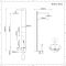 Earby Thermostatische Hoekdouchetoren Douchepaneel 130cm