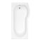 Douchebad P-vormig 167,5cm x 85cm | Linker of Rechter Uitvoering | Opties voor Badpanelen, Badwand en Afvoercombinatie | Belstone