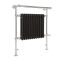 Elektrische Handdoekradiator Klassiek Chroom/Zwart 79 x 93cm x 23cm Incl. Standaard Verwarmingselement | Elizabeth