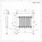 Elektrische Handdoekradiator Klassiek Chroom/Zwart 79 x 93cm x 23cm Incl. Standaard Verwarmingselement | Elizabeth
