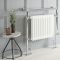 Handdoekradiator Dual Fuel / Hybride Klassiek Wit 79cm x 93cm Optionele Wifi Thermostaat en Kabelafdekking | Elizabeth