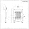 Handdoekradiator CV Verticaal Klassiek 93cm x 62cm - Chroom / Antraciet | Elizabeth
