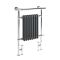 Handdoekradiator Dual Fuel / Hybride Klassiek Antraciet  met Overhangend Handdoekrek 62 x 93cm  Optionele Wifi Thermostaat en Kabelafdekking | Elizabeth