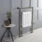 Handdoekradiator Dual Fuel / Hybride Klassiek 62cm x 93cm - Donker Geborsteld Messing | Keuze Wifi-Thermostaat en Kabelafdekking | Elizabeth