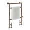 Handdoekradiator Dual Fuel / Hybride Klassiek Geborsteld Brons  62cm x 93cm Optionele Wifi Thermostaat en Kabelafdekking | Elizabeth