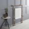 Handdoekradiator Dual Fuel / Hybride Klassiek Geborsteld Brons  62cm x 93cm Optionele Wifi Thermostaat en Kabelafdekking | Elizabeth