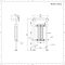 Elektrische Handdoekradiator Klassiek Chroom/Wit 45,2 x 93cm x 23cm Incl. Standaard Verwarmingselement | Elizabeth