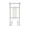 Handdoekradiator CV Verticaal Klassiek 93cm x 45,2cm - Chroom/Wit | Elizabeth