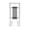 Handdoekradiator CV Verticaal Klassiek 93cm x 45,2cm - Chroom/Antraciet | Elizabeth